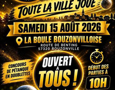 Concours en Doublette le 15 août 2026 - Bouzonville - 57320