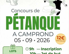 Concours en Doublette le 5 septembre 2026 - Camprond - 50210