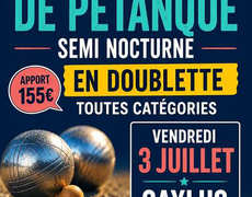 Concours en Doublette le 3 juillet 2026 - Caylus