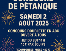 Concours en Doublette le 2 août 2025 - Chaillac - 36310