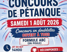 Concours en Doublette le 1 août 2026 - Chaillac - 36310