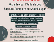 Concours en Doublette le 6 septembre 2025 - Châtel-Guyon - 63140