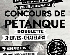 Concours de pétanque Ouvert à tous - Cherves-Châtelars