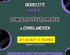 Concours en Doublette le 7 juin 2025 - Comblanchien - 21700