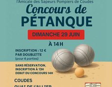 Concours en Doublette le 29 juin 2025 - Coudes - 63114
