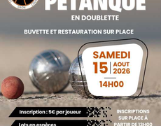 Concours en Doublette le 15 août 2026 - Daon - 53200