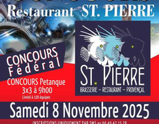 Concours en Triplette le 8 novembre 2025 - Draguignan - 83300