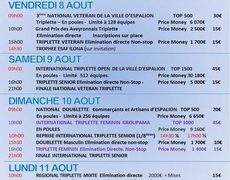 Concours en Triplette le 8 août 2025 - Espalion - 12500