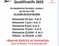 Concours en Doublette le 25 mai 2025 - Évin-Malmaison - 62141