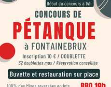 Concours en Doublette le 5 juillet 2025 - Fontainebrux - 39140