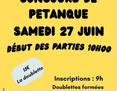 Concours de pétanque Ouvert à tous - Frangy