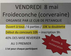 Concours de pétanque Ouvert à tous - Froideconche