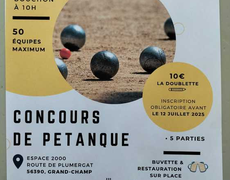 Concours de pétanque Ouvert à tous - Grand-Champ