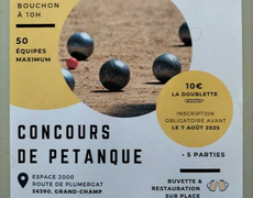 Concours de pétanque Ouvert à tous - Grand-Champ