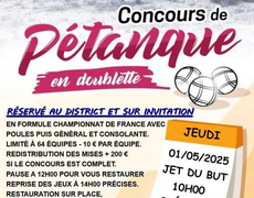 Concours en Doublette le 1 mai 2025 - Grenay - 62160