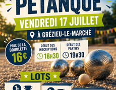 Concours en Doublette le 17 juillet 2026 - Grézieu-le-Marché - 69610
