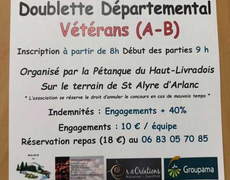 Concours de pétanque Officiel Vétéran - HAUT LIVRADOIS