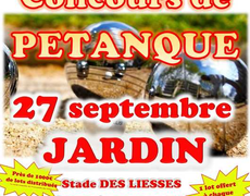 Concours de pétanque Ouvert à tous - Jardin