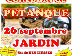 Concours de pétanque Ouvert à tous - Jardin