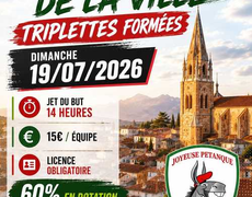 Concours en Triplette le 19 juillet 2026 - JOYEUSE PETANQUE PIA