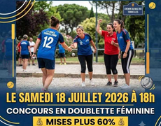Concours en Doublette le 18 juillet 2026 - LA BOULE TORREILLANNE