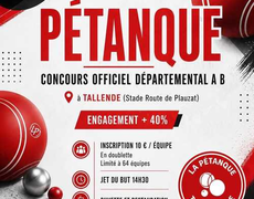 Concours en Doublette le 16 mai 2026 - LA TALLENDAISE