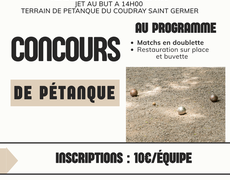 Concours de pétanque Ouvert à tous - Le Coudray-Saint-Germer