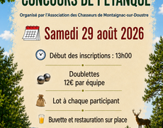 Concours de pétanque Ouvert à tous - Le Jardin