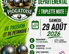 Concours en Triplette Mixte le 29 août 2026 - LE PIOGAT