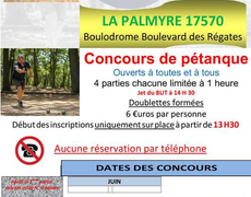 Concours de pétanque Ouvert à tous - Les Mathes