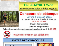 Concours de pétanque Ouvert à tous - Les Mathes