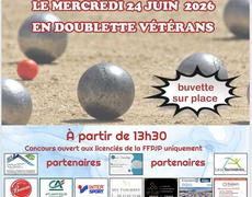 Concours en Doublette le 24 juin 2026 - Les Sorinières