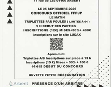 Concours de pétanque Officiel - Arbent