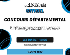 Concours en Triplette le 31 janvier 2026 - Pétanque Martillacaise