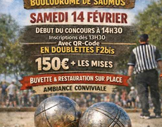Concours en Doublette le 14 février 2026 - Boule Saumossoise