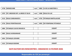 Concours en En équipe le 15 février 2026 - Lieu non défini