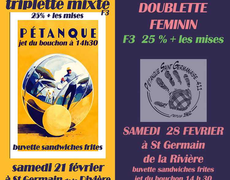 Concours en Doublette le 28 février 2026 - AS Pétanque Salloise