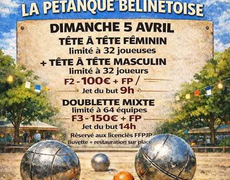 Concours de pétanque Officiel Féminin - petanque belinetoise