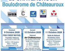Concours en Triplette le 10 octobre 2026 - Chateauroux