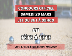 Concours de pétanque Officiel - LA PETANQUE FLORANGEOISE