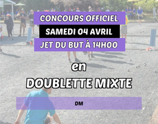 Concours en Doublette Mixte le 4 avril 2026 - LA TRIPLETTE DE JEANNE D’ARC