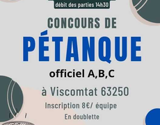 Concours de pétanque Officiel - VISCOMTAT