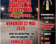 Concours en Doublette le 22 mai 2026 - MONTJOIE
