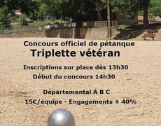 Concours en Triplette le 29 mai 2026 - VEYRE-MONTON