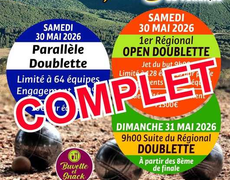 Concours en Doublette le 30 mai 2026 - CHATEL GUYON