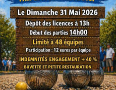 Concours en Triplette Mixte le 31 mai 2026 - CREVANT LAVEINE