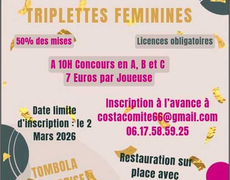 Concours en Triplette le 8 mars 2026 - PETANQUE MARITIME