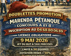 Concours de pétanque Officiel Promotion - MARENDA PETANQUE CANET