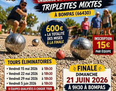 Concours en Triplette Mixte le 5 juin 2026 - PETANQUE BOMPASSENCQUE