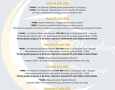 Concours en Doublette le 5 août 2026 - Villemolaque